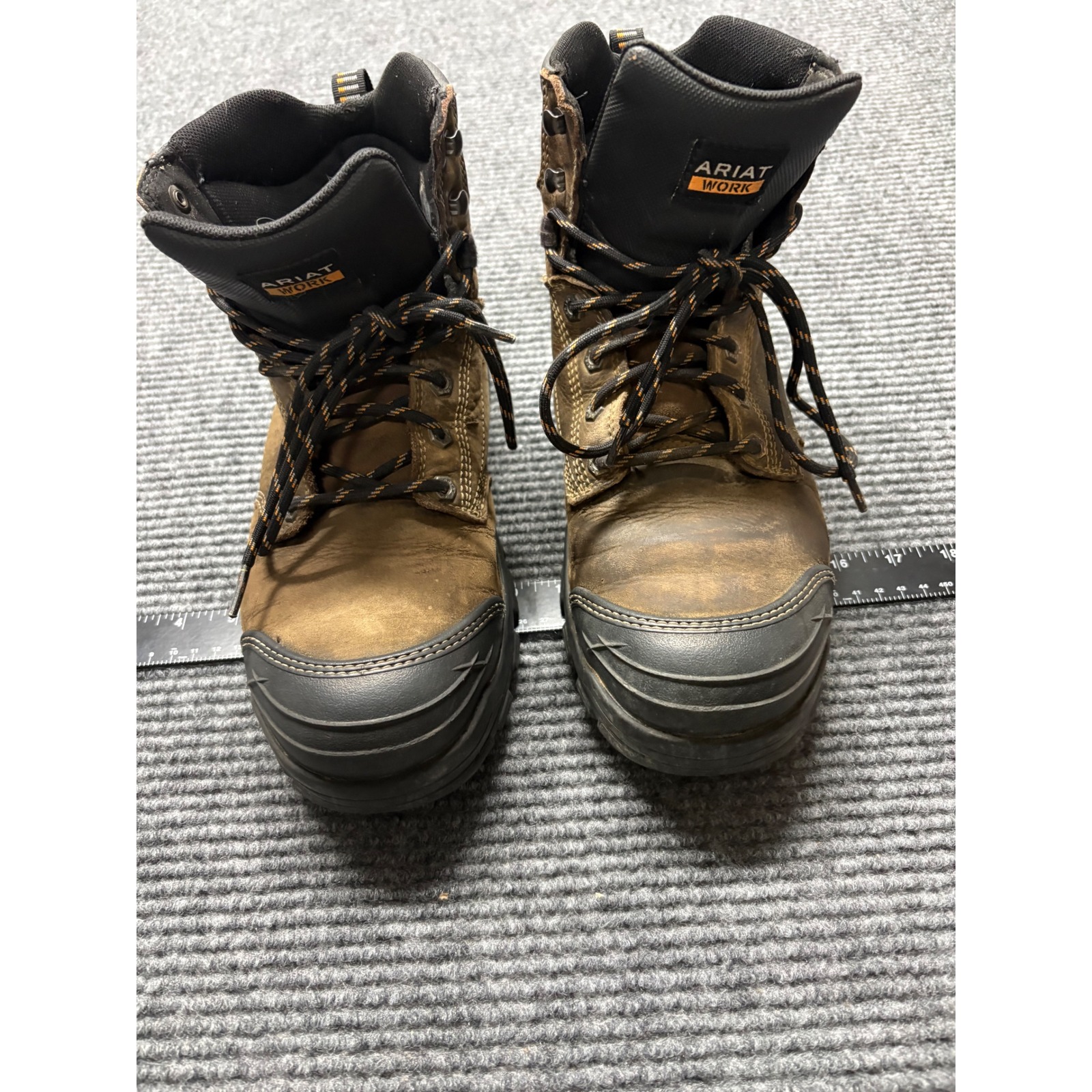 Ariat Work Boots Mens 10.5 D Steel Toe Waterproof Brown Leather 10034673